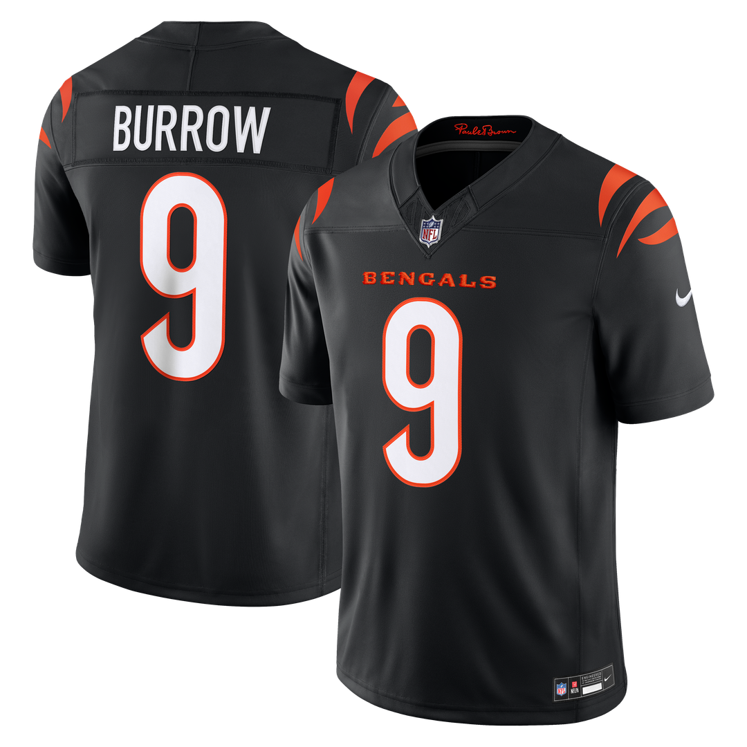 Joe Burrow Cincinnati Bengals Team Stitched Jersey - Black