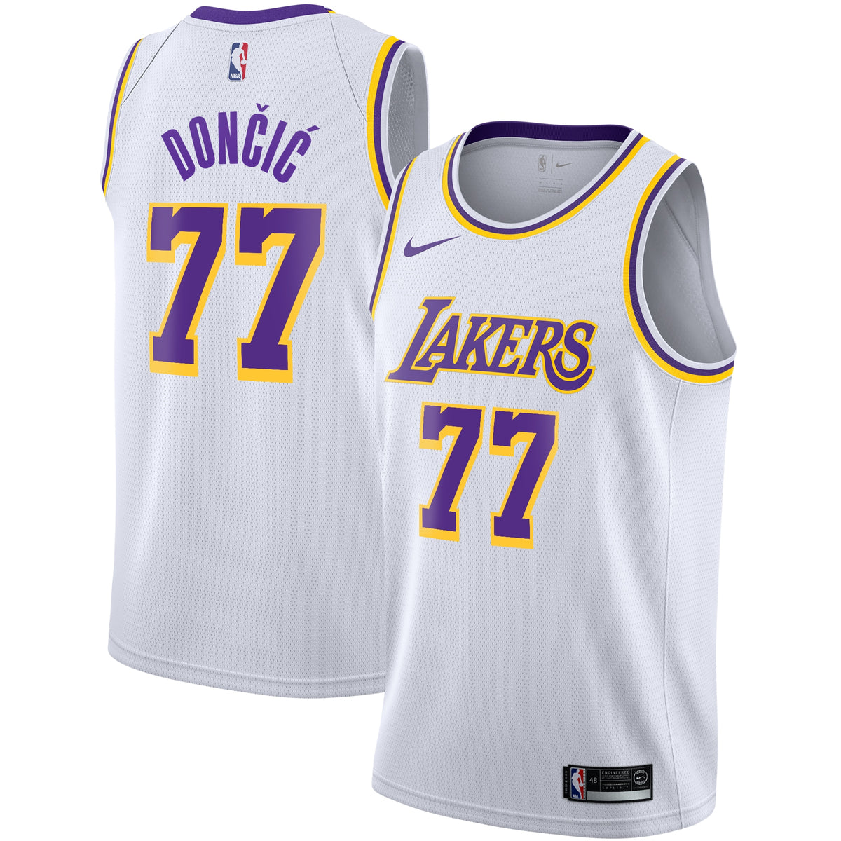 Los Angeles Lakers Jersey - White - Luka Dončić - Youth