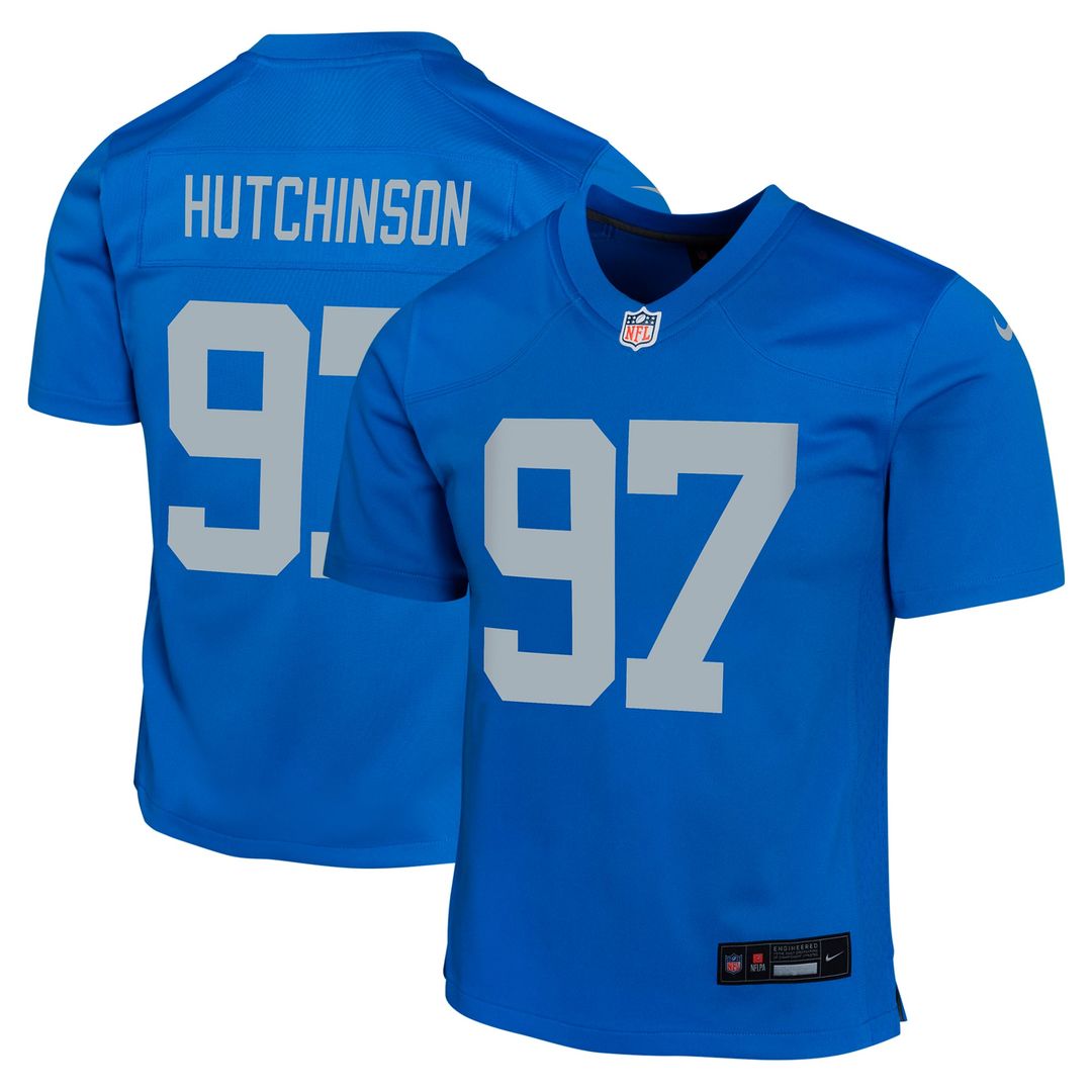 Aidan Hutchinson Detroit Lions Youth Jersey - Blue