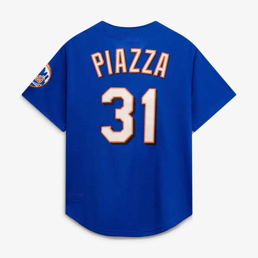 Mike Piazza New York Mets Mesh Batting Practice Button-Up Jersey - Royal