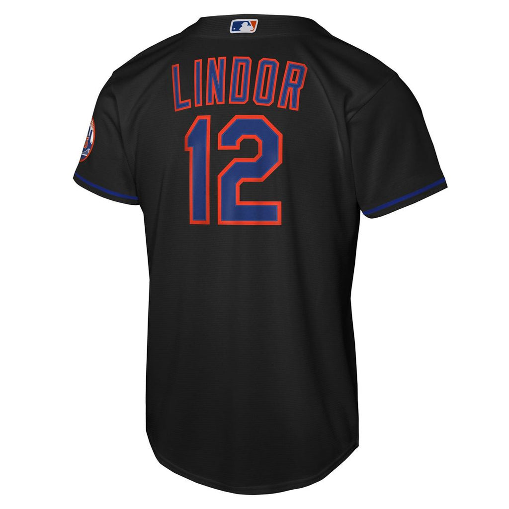 Francisco Lindor New York Mets Youth Alternate Jersey - Black