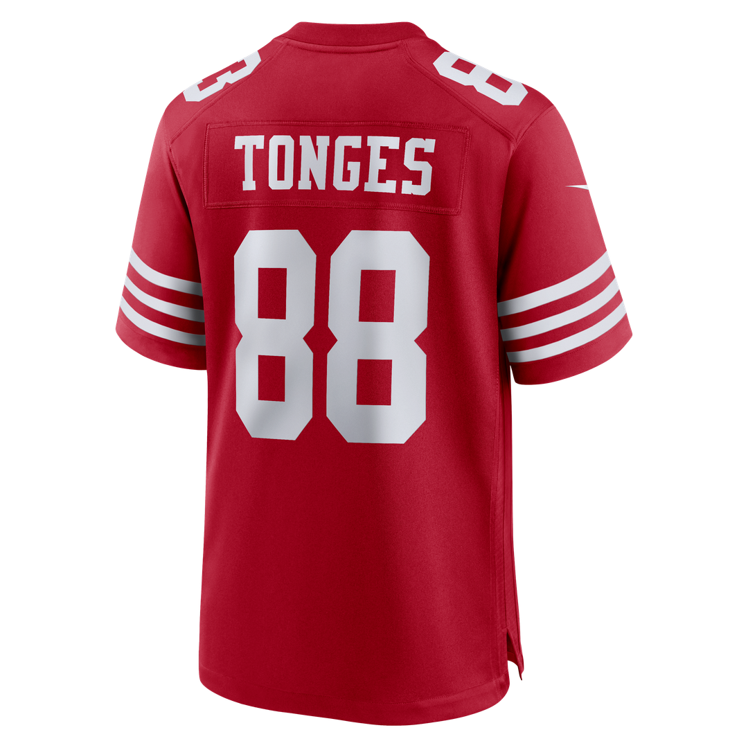 Jake Tonges San Francisco 49ers Team Jersey - Scarlet