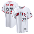 Fourth of July Los Angeles Angels Mike Trout White USA 250 Jersey