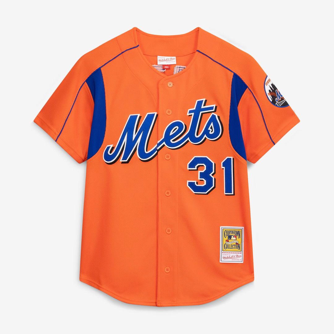 Mike Piazza New York Mets Mesh Batting Practice Button-Up Jersey - Royal