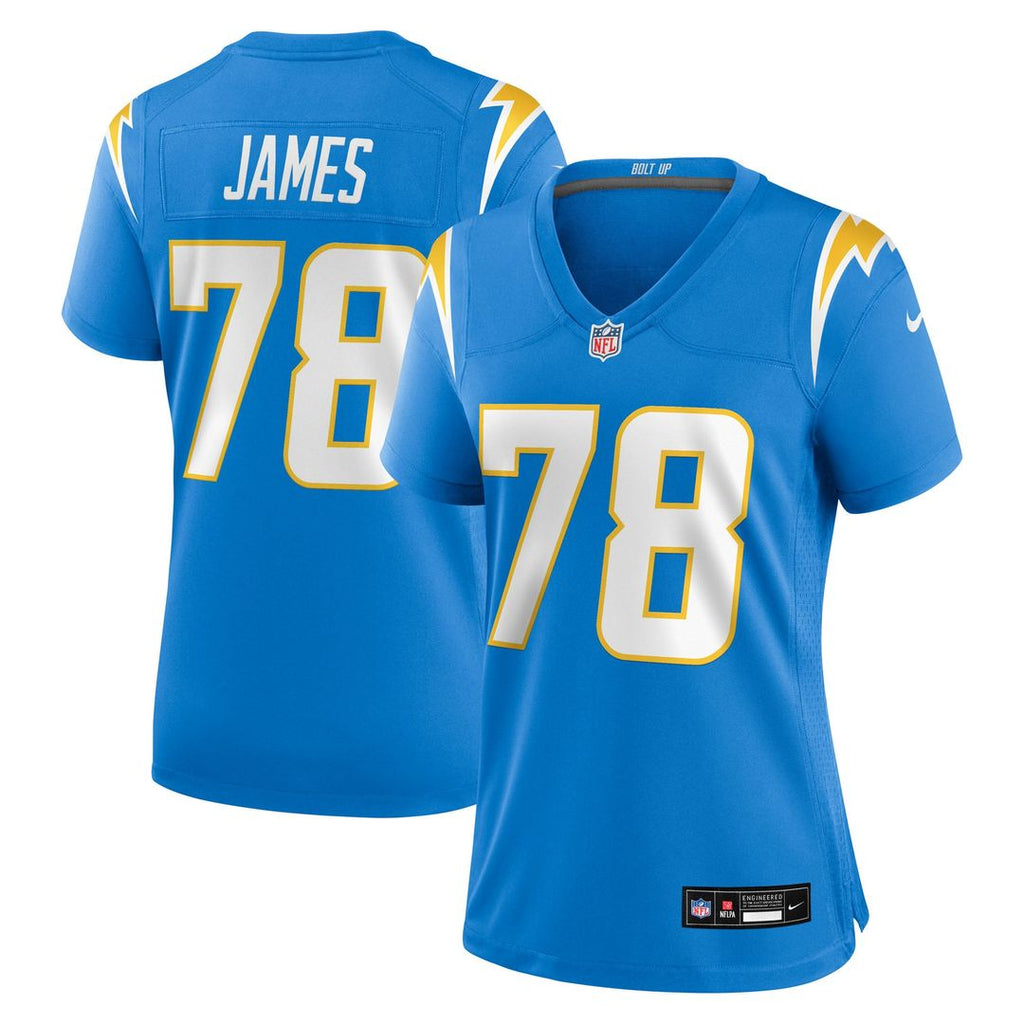 Andre James Los Angeles Chargers Women's Team Jersey - Powder Blue