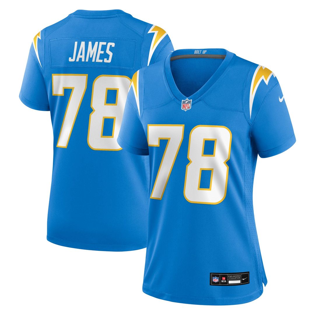 Andre James Los Angeles Chargers Women's Team Jersey - Powder Blue