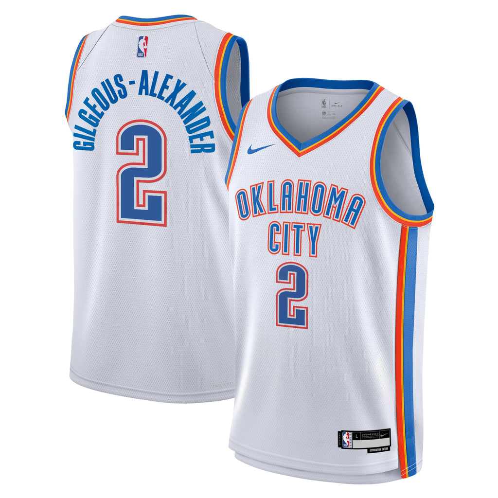 Oklahoma City Thunder Jersey - White - Shai Gilgeous-Alexander - Youth