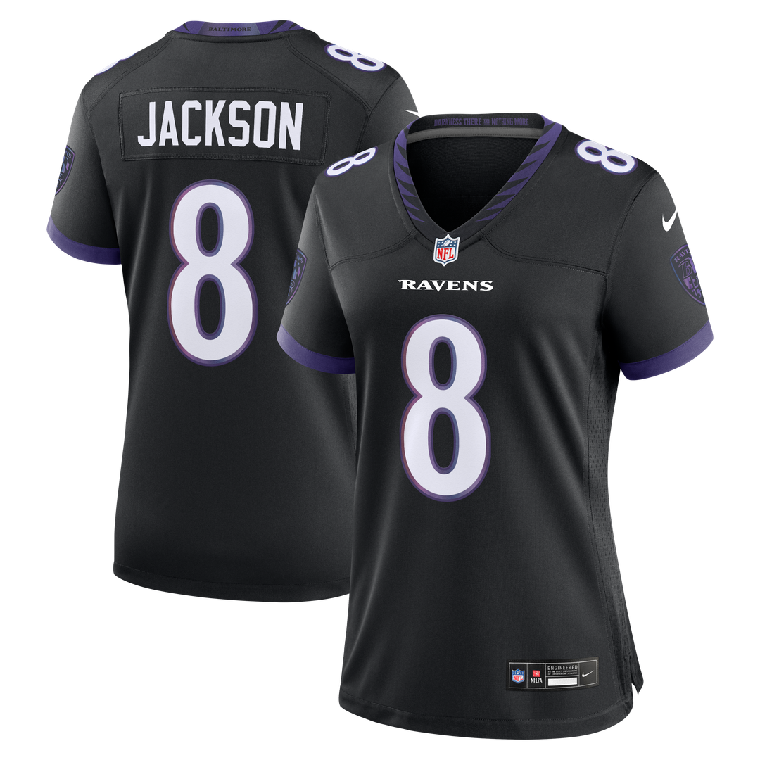 Lamar Jackson Baltimore Ravens Women's Alternate Jersey - Black