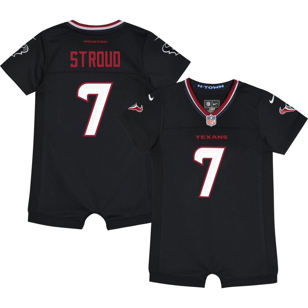 C.J. Stroud Houston Texans Newborn Romper Jersey - Navy
