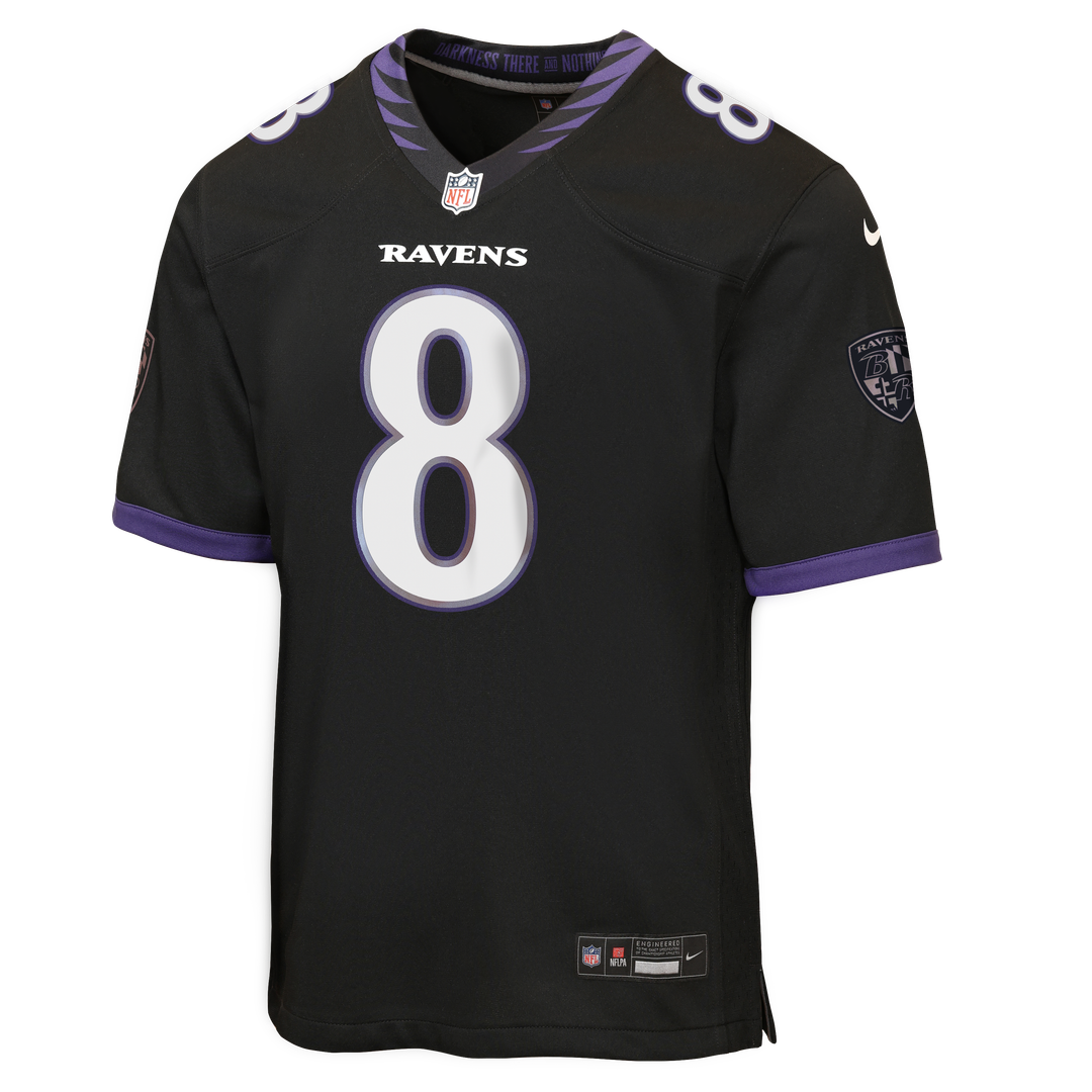 Lamar Jackson Baltimore Ravens Youth Alternate Jersey - Black
