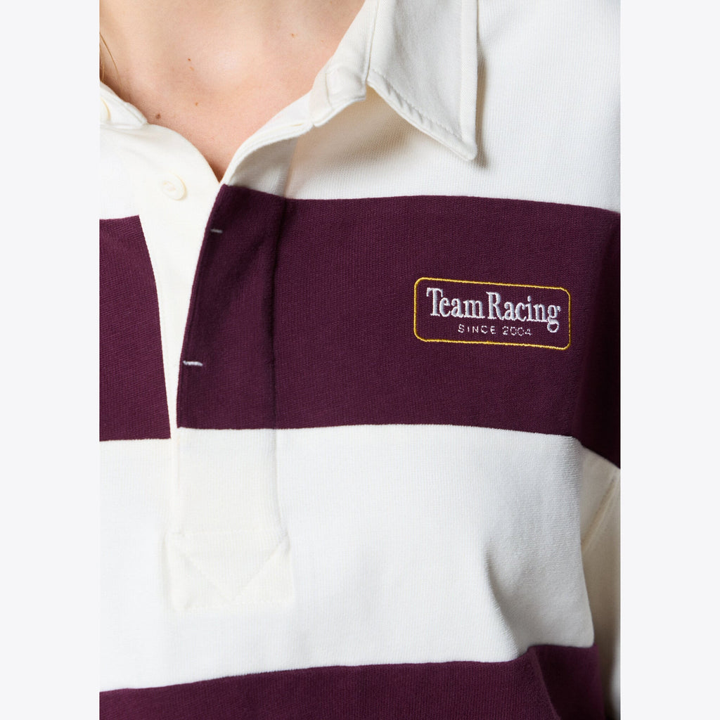 Oracle Red Bull Racing Pepe Jeans Racing Stipe Polo - Burgundy & White - Womens